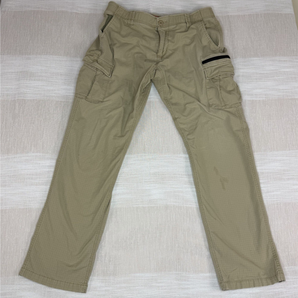 Urban Pipeline Cargo Ripstop Khaki Pants Men's 36x33 Fit Ripstop Y2K Gorpcore
